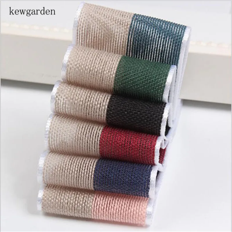 Kewgarden оптовая продажа 1 1/2 &quot38 мм полоса хлопок лен атласные ленты вручную