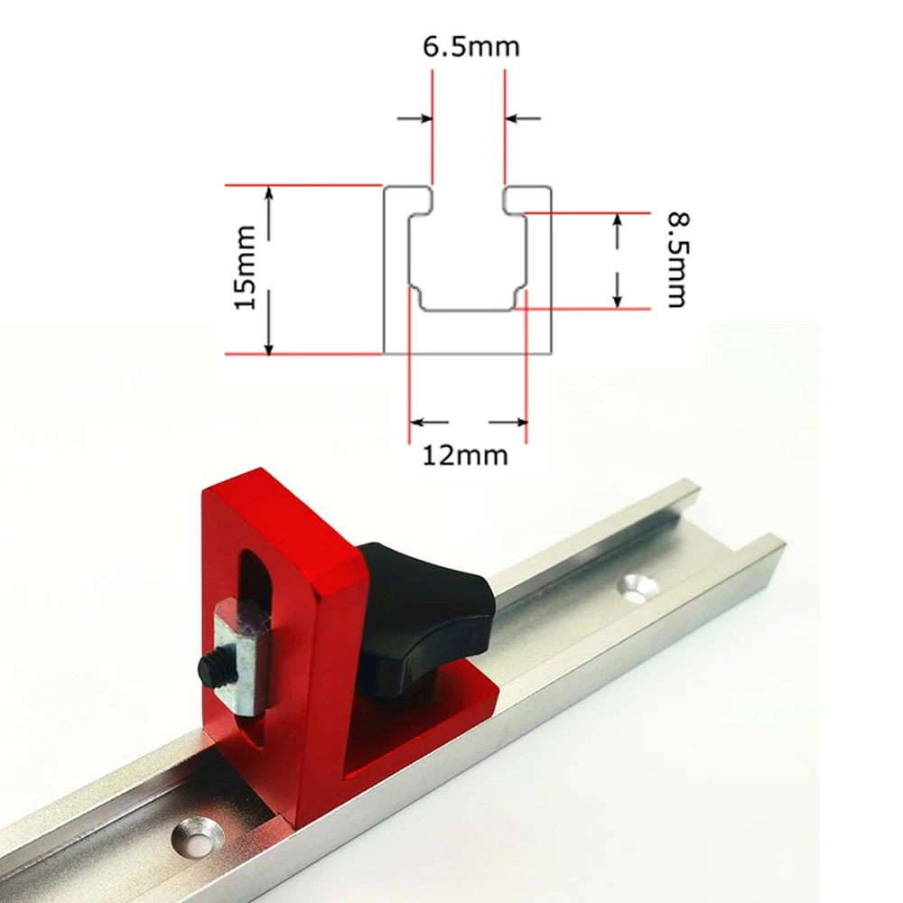 T-track Slot Connector 35/45 Sliding Brackets(Red Serie) Chute Woodworking Machinery Part Module T Track T-stop Aluminium