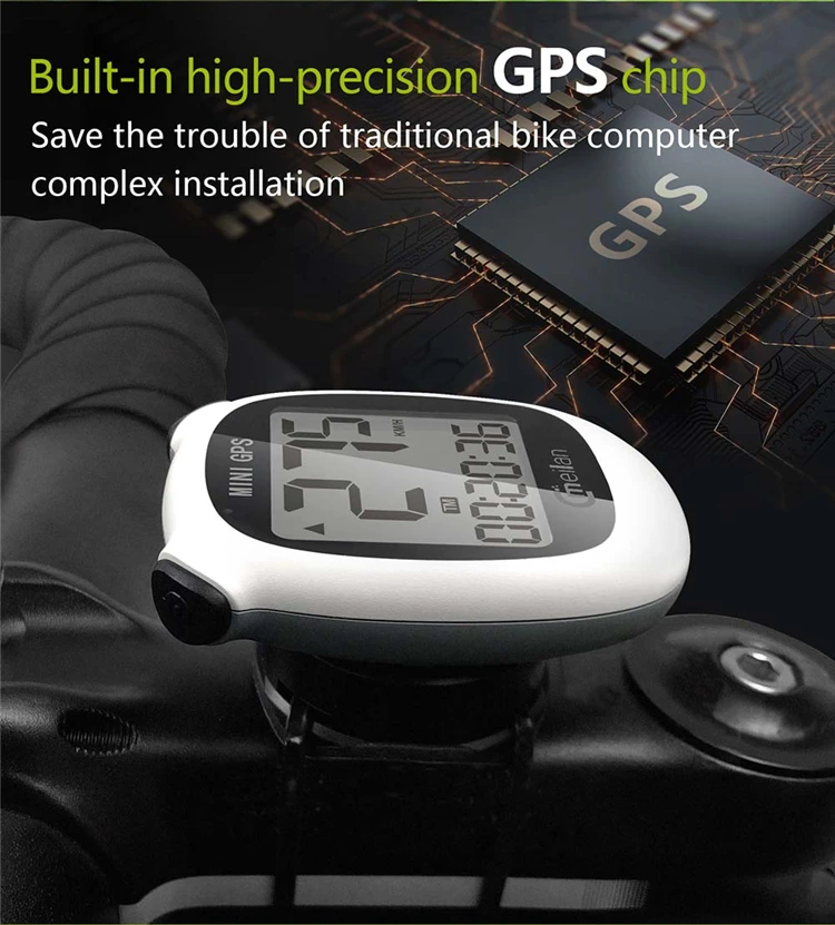 Meilan GPS для велосипеда компьютер IPX6 Водонепроницаемый беспроводной мини Велоспорт компьютер с ЖК-дисплеем навигация велосипедный Спидометр Одометр