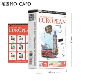 

MO.CARD European Note paper Card Bookmark 54 pcs/pack Memo message card Word card 1 lot = 8 packs = 432 pcs wholesale