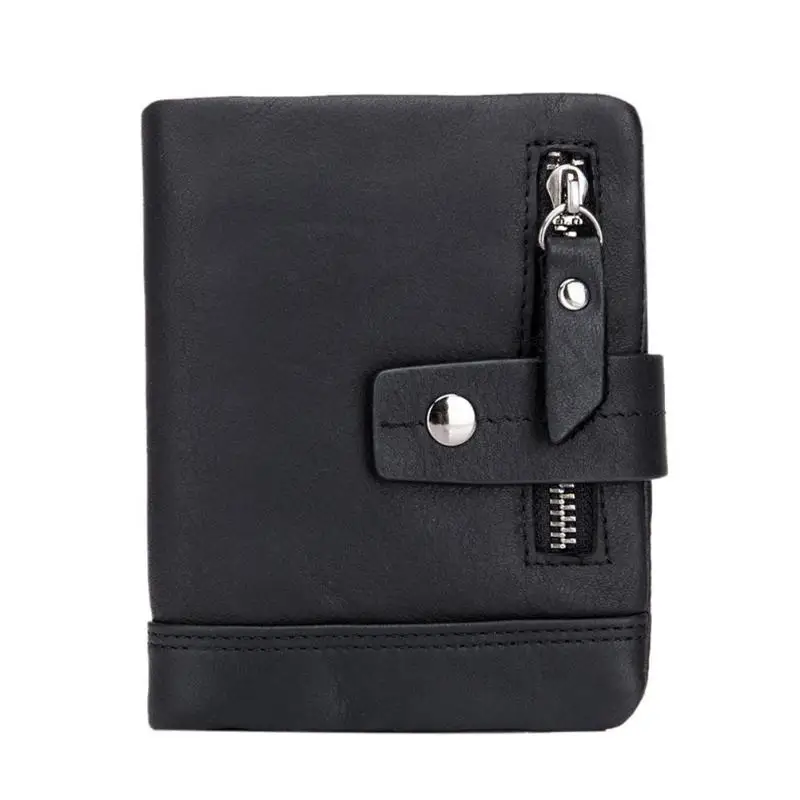 Мужской короткий кошелек из натуральной кожи, мужской деловой клатч для кредитных карт, кожаный держатель для карт, короткий кошелек - Цвет: 02