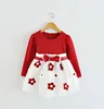 2016 nouveau hiver filles vêtements à manches longues Pirncess robe enfants robes de fête de mariage pour 0-2 ans fleurs imprime bébé vêtements ► Photo 2/4