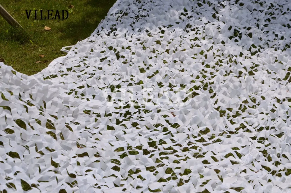 

VILEAD 5M x 7M (16.5FT x 23FT) Snow White Digital Camouflage Net Military Army Camo Netting Sun Shelter for Hunting Camping Tent