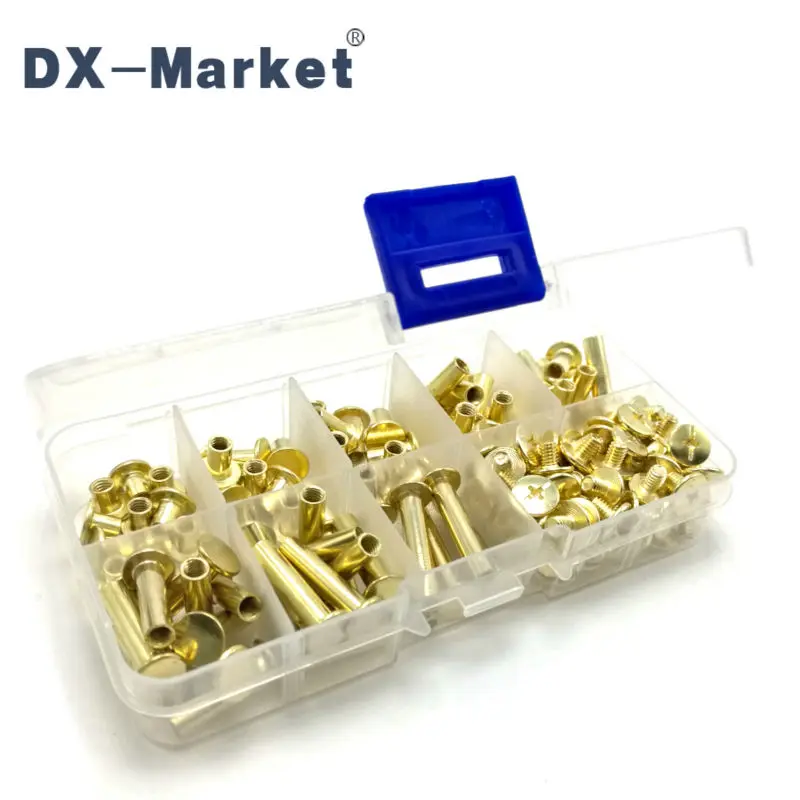 Buy m5 , 8size rivet kit , 75pcs semi tubular rivets
