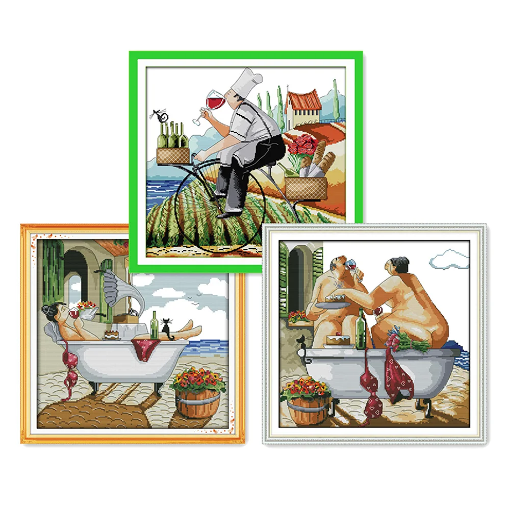 

Everlasting love Christmas Enjoy life Ecological cotton Chinese cross stitch kits counted stamped 14CT 11 CT sales promotion