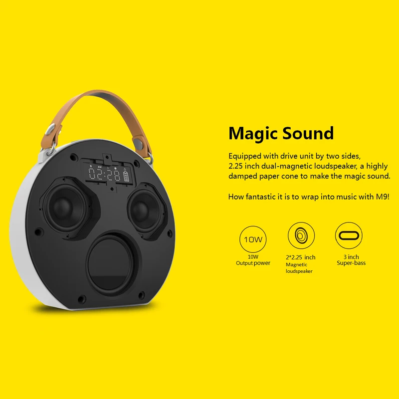 Портативная Bluetooth стереоколонка Mifa M9 4 0 с внешним аккумулятором и светодиодным