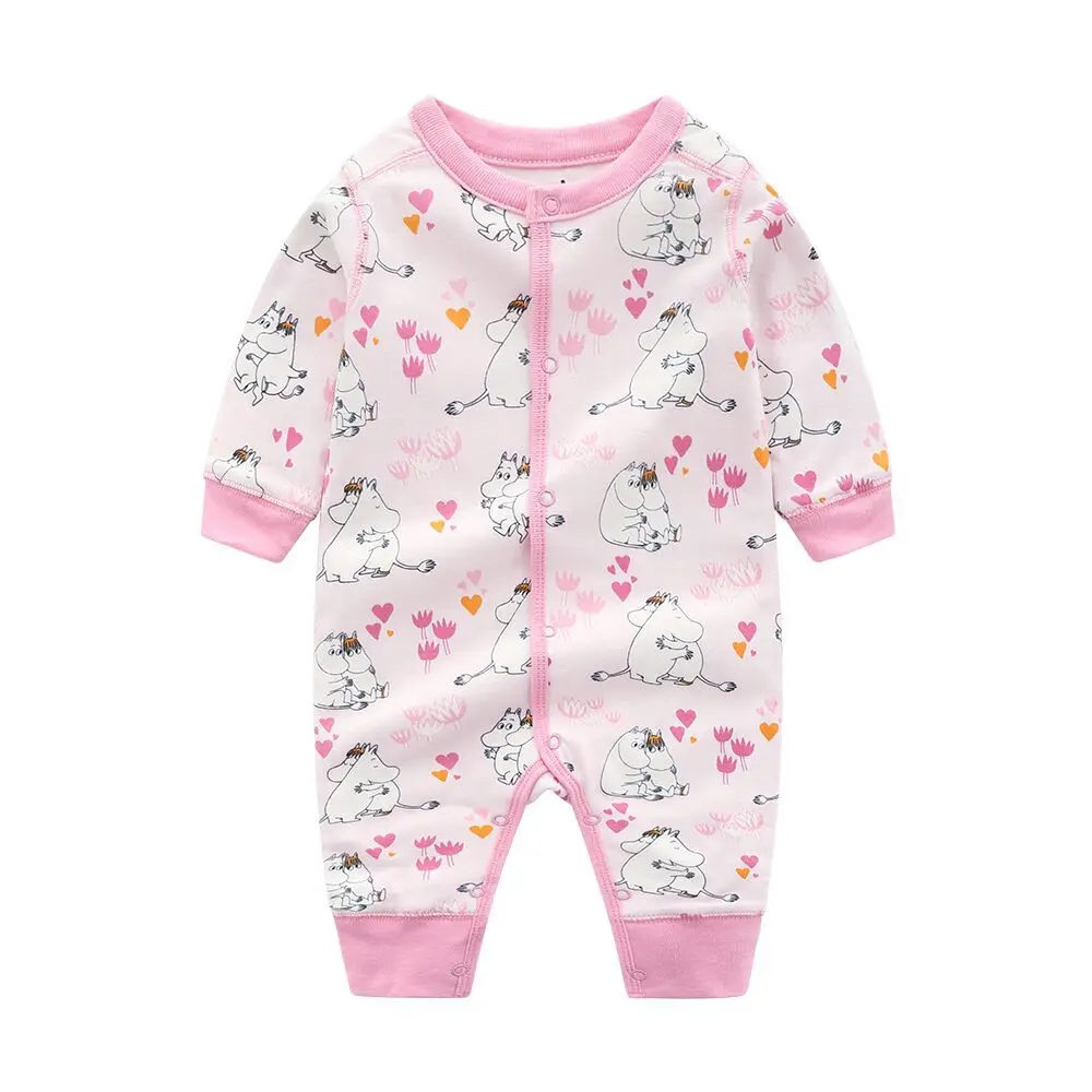 Pijama infantil; одежда для малышей; пижамы-комбинезоны для девочек; пижамы для маленьких мальчиков; комбинезон для новорожденных; ползунки для малышей - Цвет: Pink sheep