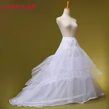 Быстрая хорошая цена и качество свадебное платье поезд кринолин нижняя 3 слоев юбка
