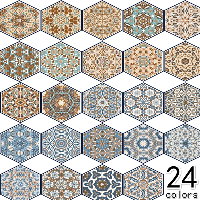 

12pcs/set Self Adhesive Mosaic Tile Sticker Kitchen Backsplash Bathroom Wall Tile Stickers Decor Waterproof Peel Stick PVC Tiles
