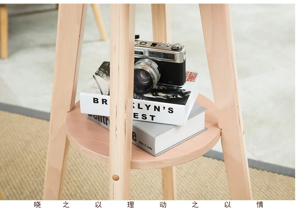 Европейский стиль простой Твердый Деревянный небольшой барный столик кофе небольшой бытовой круглый барный стол