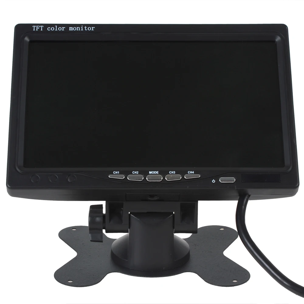 7 Inch 12V TFT LCD Car Headrest Monitor For Rear view Camera / DVD Support GPS / 4 Ways Video Input