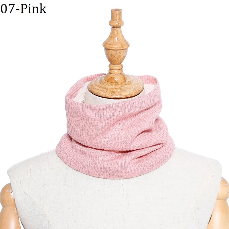 Новинка, шерстяной Теплый зимний шарф для мужчин и женщин, вязаный шарф с кольцом, шарф, шарф унисекс, кашемировый шарф, флисовые шарфы для женщин - Цвет: Pink