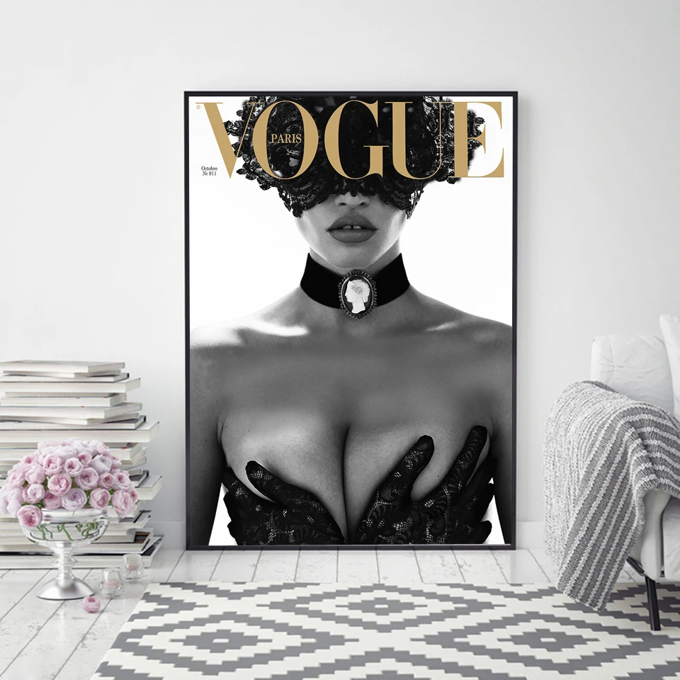 Модная Обложка журнала Vogue Картина на холсте декоративные художественные принты