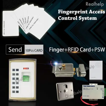 

Bio Entry Metal Casing Fingerprint Door Access System Keyboard Single Door Electrical Lock for Gate Power Supply Unit