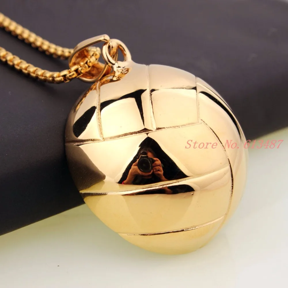 Wholesale Gold Volleyball Girls Volleyball player Charms Stainless