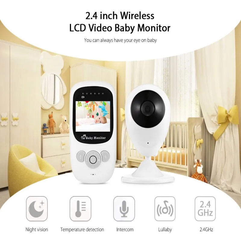 

Drop shipping CYSINCOS SP880 Wireless Camera Baby Warm Night Vision Two-way Sleep Monitor 2.4 inch LCD Temperature