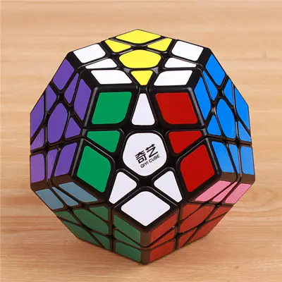 Qiyi megaminxeds magic speed qiyi cube stickerless pyramidcube professional puzzle mirror cube educational toys for children 10