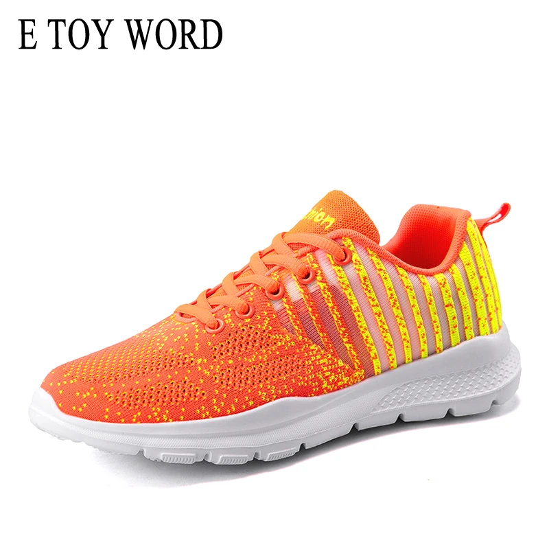 

E TOY WORD 2019 Women sneakers Autumn Breathable Mesh Women Shoes Lightweight Casual Running training sneakers tenis feminino