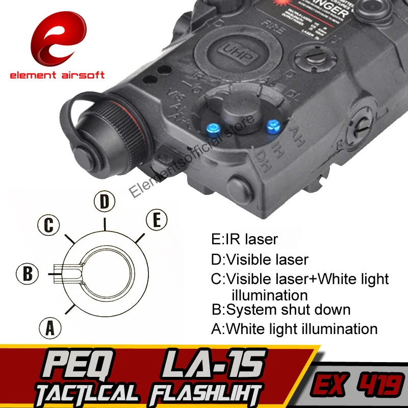 Element Airsoft surefir M600C зеленый лазерный оружейный светильник ИК PEQ 15 переключатель