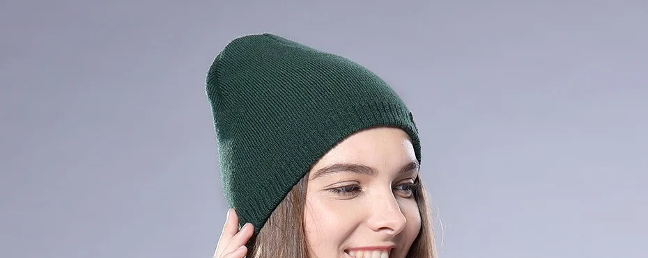 FURTALK, женская шапка бини, Осень-зима, вязанная шапка с часами, шерстяная вязанная шапочка, шапка, плетеная шапка для женщин и девушек