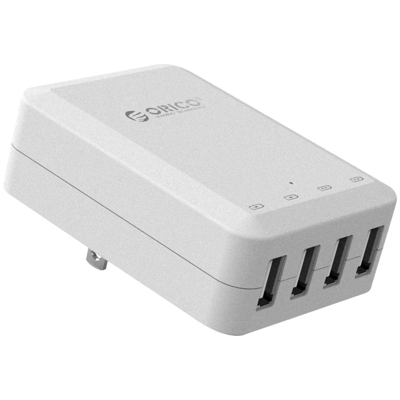 Смарт зарядное устройство ORICO с 4 портами USB настенное складная вилка дизайн для