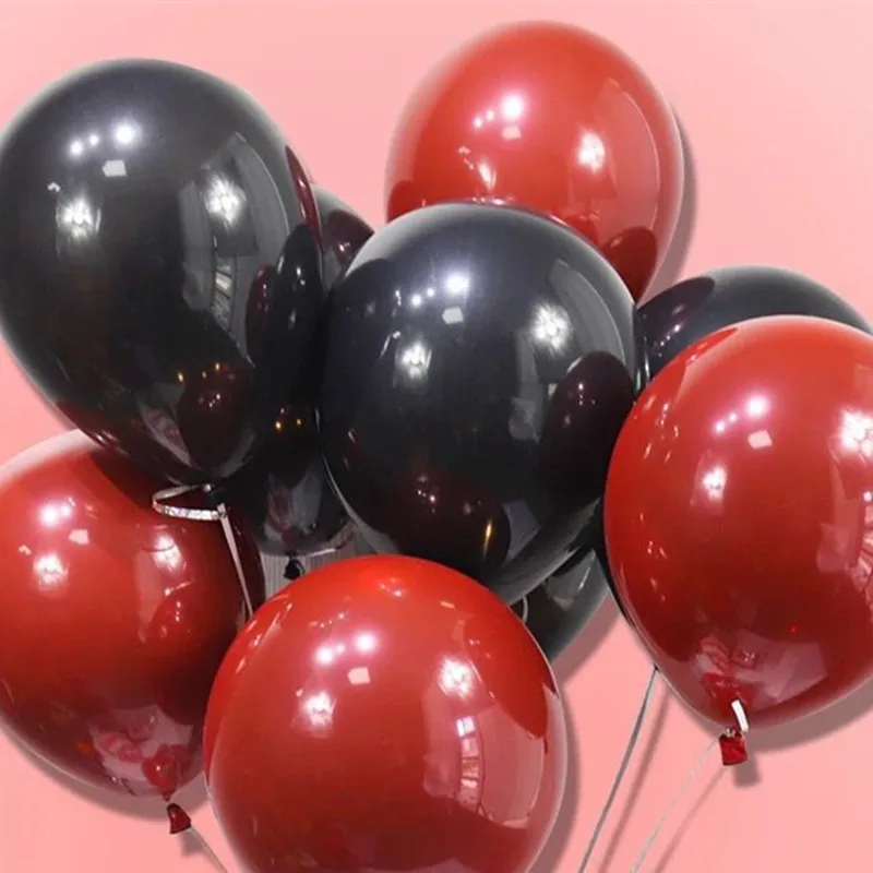 10 шт./лот 1" Рубиновый Красный латексный воздушные шары для вечерние на свадьбу, день рождения, брак украшения украшения Globos поставки