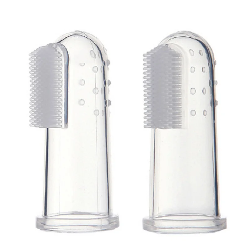 3Pcs New Soft Safe Baby Kids Fashion Baby Items Children Teeth Clear Massage Soft Silicone Baby Finger Toothbrush