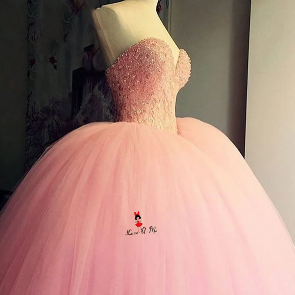 

Vestidos de 15 anos Pink Quinceanera Dresses 2017 Debutante Gowns Beading Sweet 16 Ball Gowns Sexy Women Pageant Prom Dress