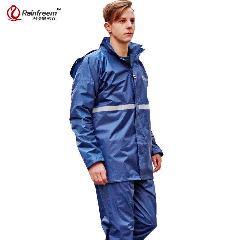 Rainfreem Double layer Impermeable Raincoat Women/Men Rain Coat Suit