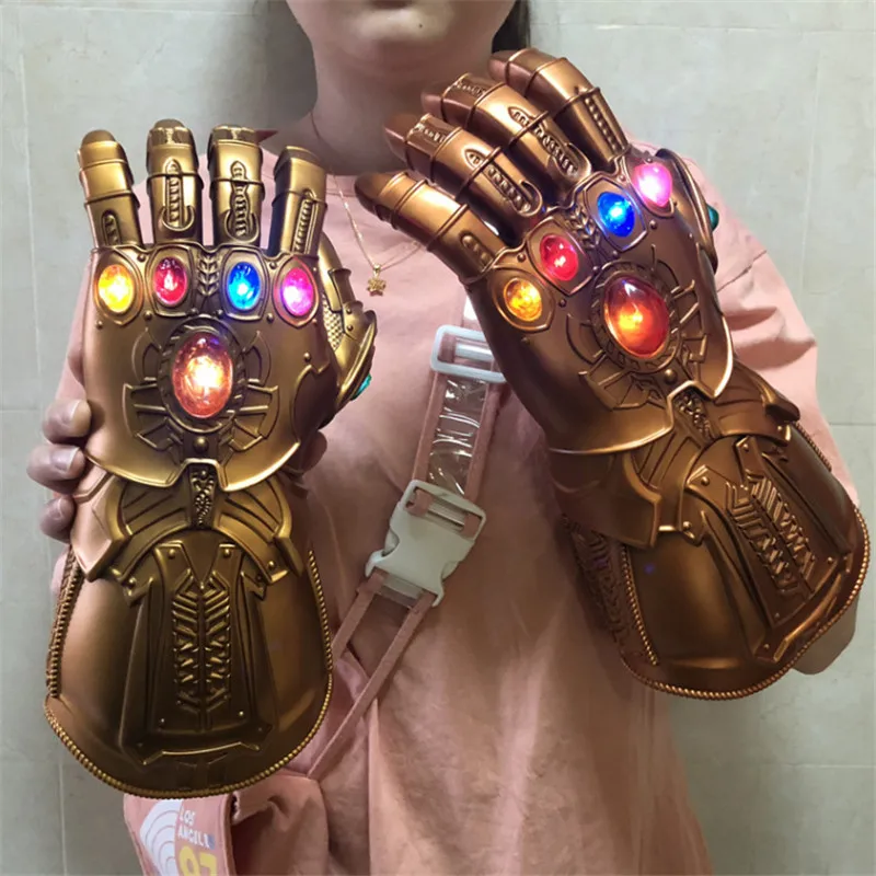 Светодиодный светильник Thanos Gauntlet военные Косплей Перчатки ПВХ экшн-модель игрушки подарок на Хэллоуин Детский подарок