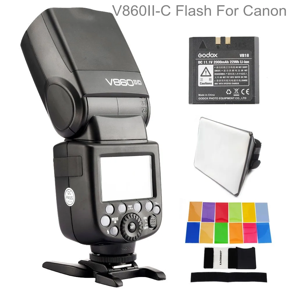 Вспышка Godox V860II C HSS 2 4G для камеры Canon EOS Dsrl встроенный трансивер литий ионный