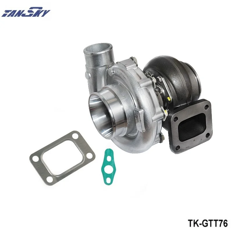 TANSKY - T76 Turbocharger compressor A/R .80 turbine housing A/R.81 Oil 1000hp T4 V-Band Clamp  water cooling TK-GTT76