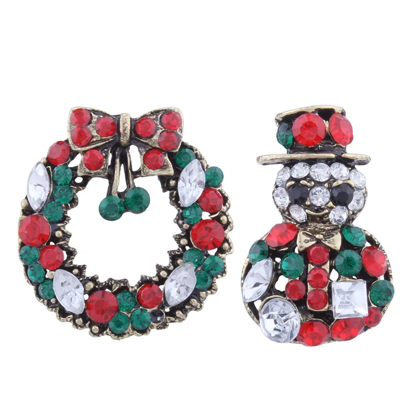 QD X0126 забавные булавки Рождественская брошь Spilla Donna Броши 2 шт./компл. Bijoux Noel