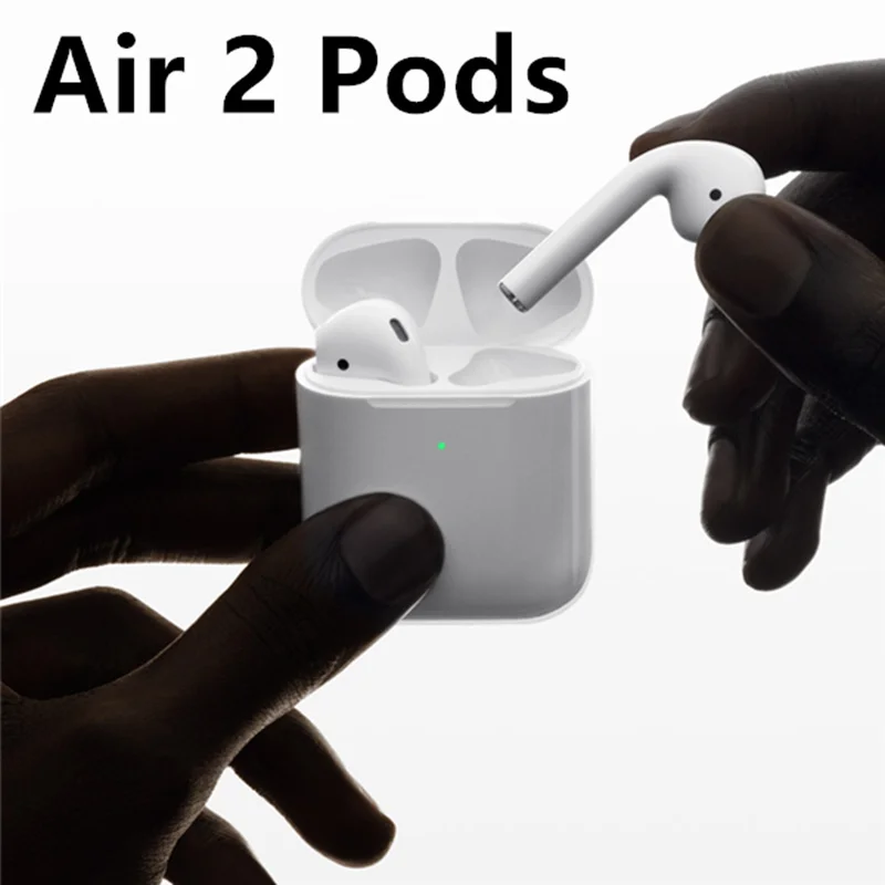 

TWS Air 2 Pods Bluetooth Earphones W1 Chip Pop Up Windows Earbuds Wireless Headset For iPhone Earphone 2 Generation