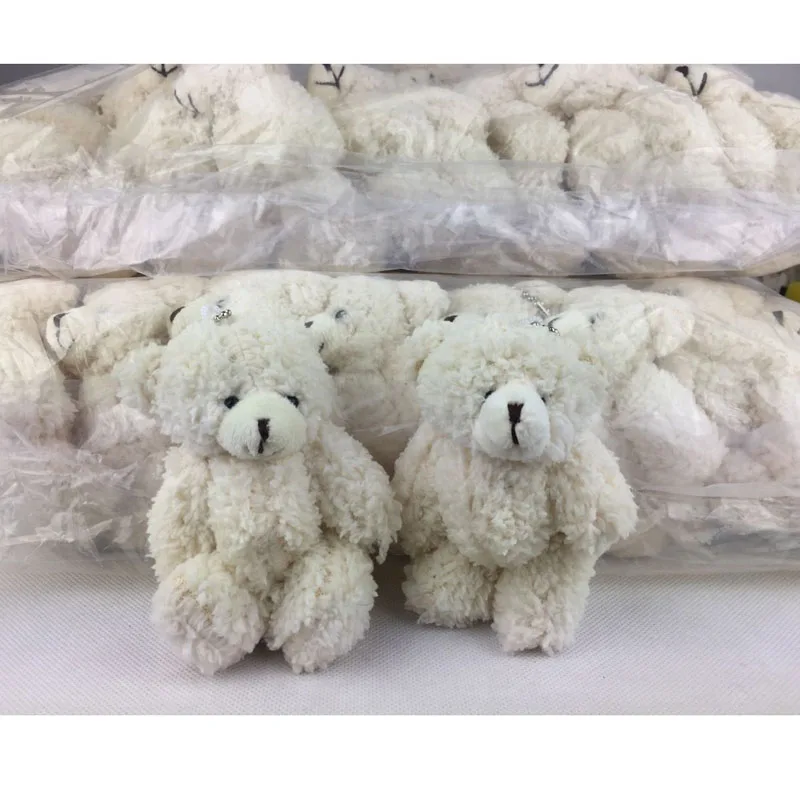40 шт./лот мини-соединение Te Bear Плюшевые игрушки цепь Белый Gummy медведь 12 см милые животные для свадьбы Peluches Bicho ursinho плюшевые