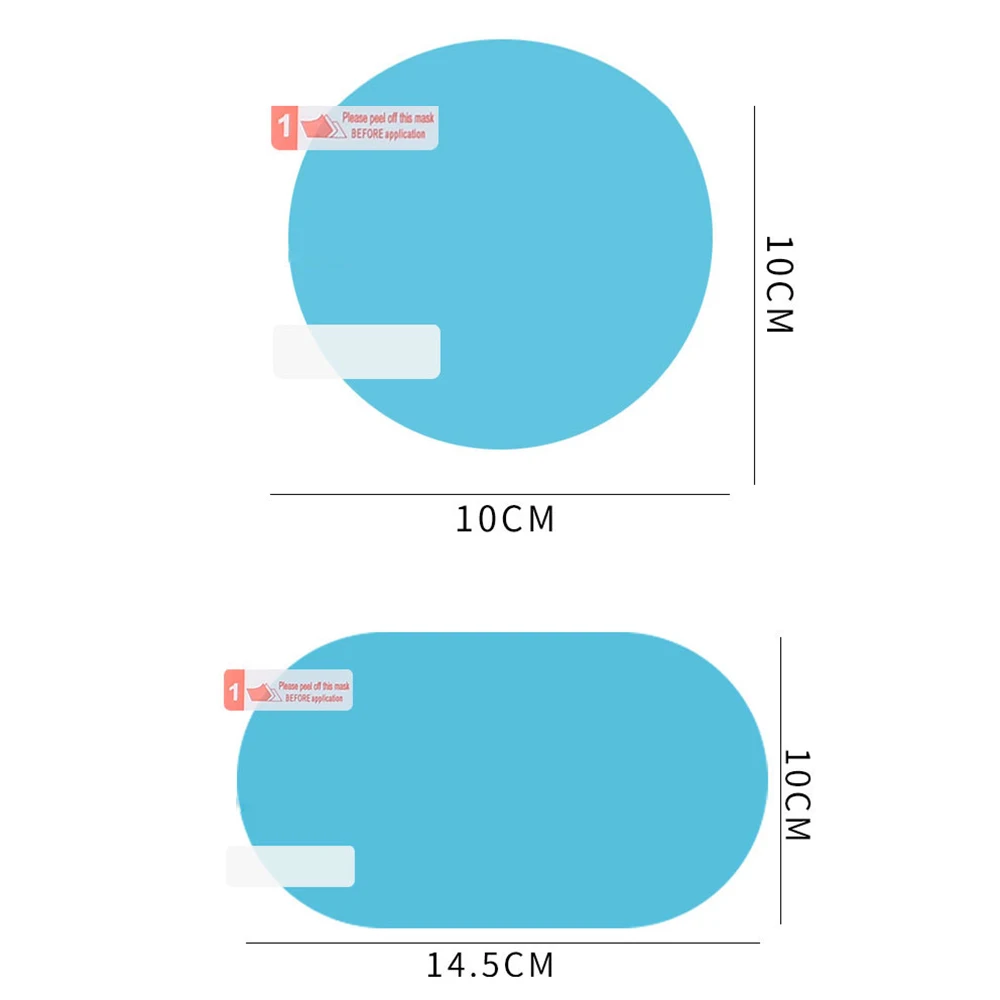 2 шт./компл. Анти-туман автомобиля зеркало окно прозрачная пленка анти-блики автомобиля зеркало заднего вида зеркальная защитная пленка Водонепроницаемый непромокаемый автомобильный Стикеры