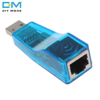 

USB 2.0 To LAN RJ45 Ethernet 10/100Mbps Network Card Adapter For Win7 For Win8 For Android Tablet PC Blue