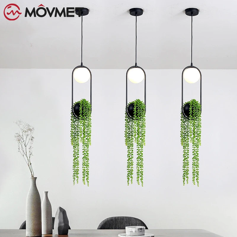 

Nordic DIY Plant Pendant Lights Skygarden Led Lamp Flower Pot Hanging Lamp Dining Room Restaurant Lighting Fixtures Home Decor