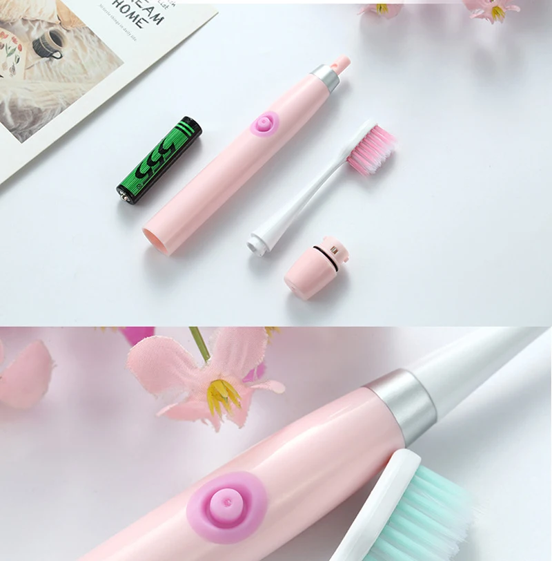 Электрический Teethbrush на батарейках отбеливающая щетка для зубов для здоровья и гигиены полости рта продукты зубная щетка без подзаряжаемая