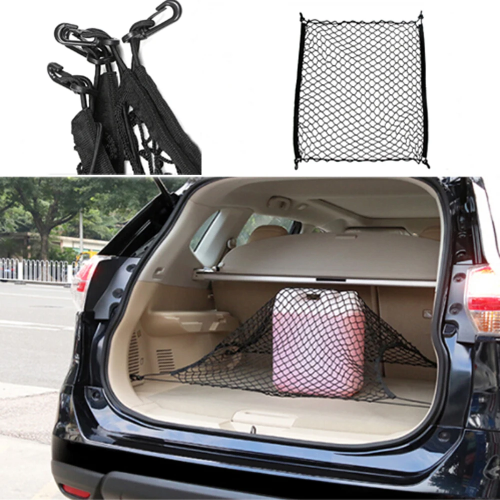 

4 Hooks Car Trunk Luggage Cargo Elastic Net For SsangYong Actyon Turismo Rodius Rexton Korando Kyron Musso Sports