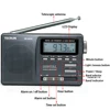 Черный Будильник TECSUN, цифровой портативный дисплей, FM/MW/SW, многодиапазонный, с высокой чувствительностью, ЖК-дисплеем, аудио, кампус ► Фото 3/5