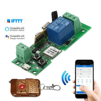 

DC5V 433Mhz Wifi Switch Wireless Relay Module Smart Home Automation Modules For Alexa Google Home With Remote Controller