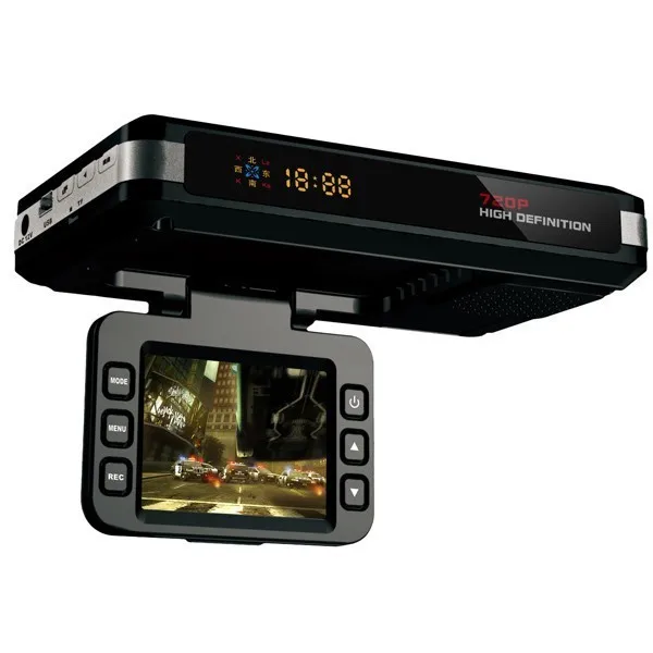 Автомобильный детектор 2 в 1 DVR камера радар детектор FHD 1280x720P угол обзора 140 градусов Автомобильный детектор русская английская версия