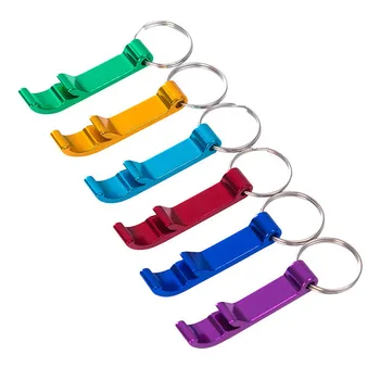 

300pcs Free Laser Engraving Bottle Opener Keychain Rings Custom Logo Metal Key Chain Bottle / Can Openers keychians keyring