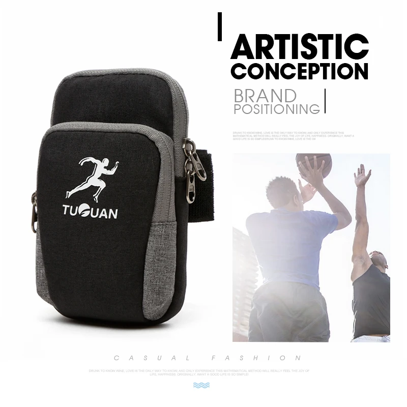 

Suit 5 Inch And 6 Inch phone Men Women Arm Bag Cell Phone Holder Casual Key Package Armband Travel Accessories