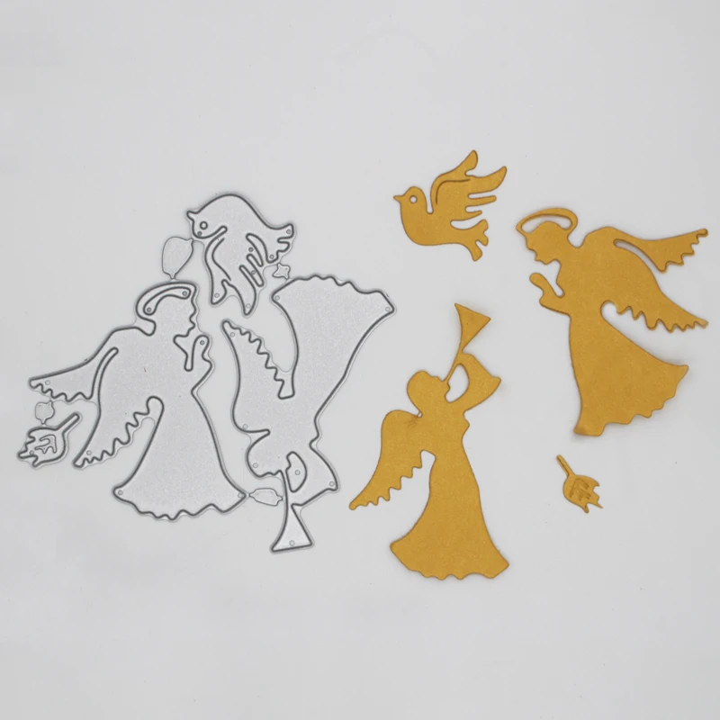 

Angel and pigeon Metal Cutting Dies DIY Decorative Scrapbooking Craft Card Album Stencils 85*84 mm