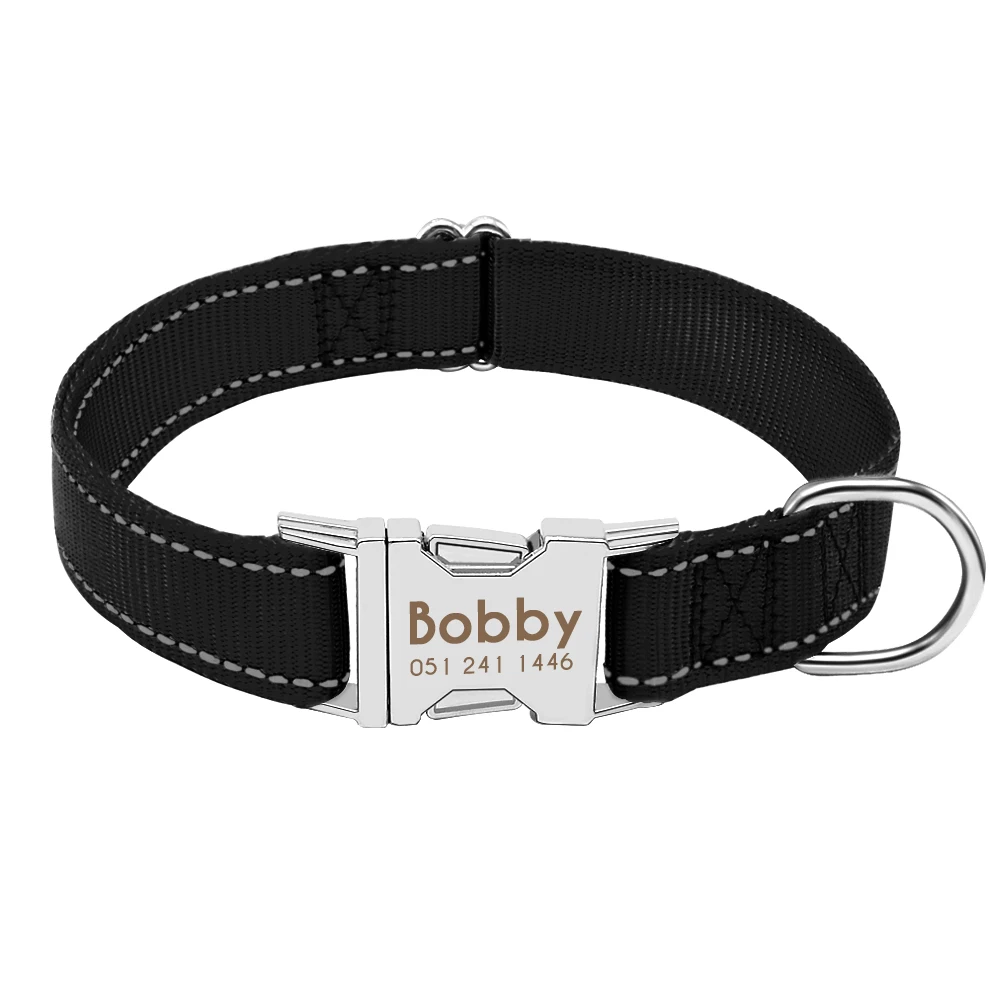 Title 8, Personazlied Dog Collar Nylon Reflective Dog Pe...