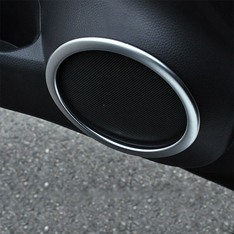 

ABS Matte For Nissan X-trail Xtrail Rogue T32 2014 2015 2016 2017 2018 Interior Door Speaker Ring Cover Sticker Car styling 4PCS