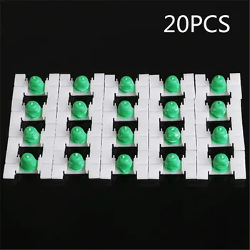 

31*20mm Door Clips Plastic White+Green Fasteners Car Exterior Fender For BMW
