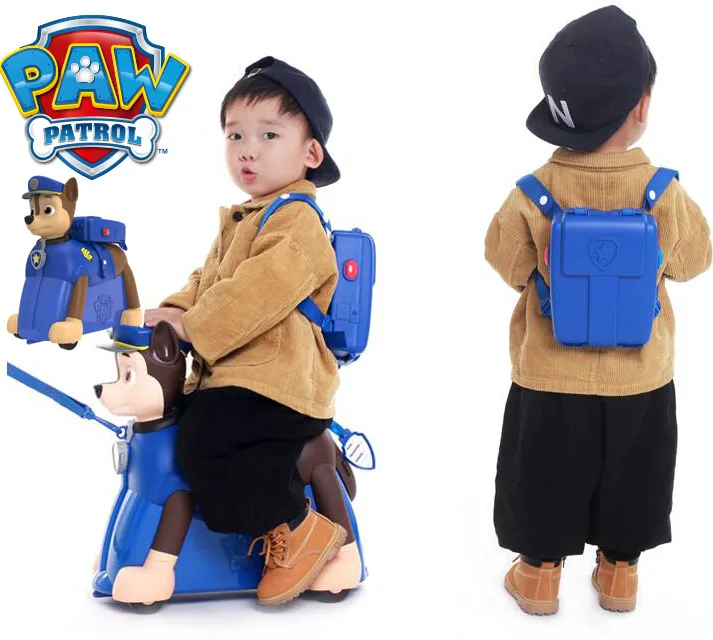 

1pc Genuine paw patrol kids Birthday gift Toys Dolls chase zuma marshall removable bag Backpack Riding box